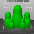 Mô hình 3D búp bê Nga Matryoshka lồng nhau dễ thương - Thumbnail 2