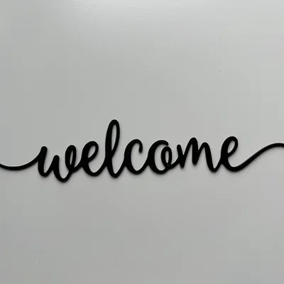 Mẫu chữ trang trí Welcome treo tường in 3D nghệ thuật