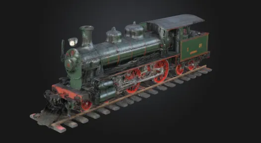 Mô hình đầu tàu hơi nước cổ điển Steam Train in 3D cực chất - Image 1