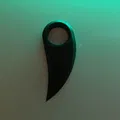 Dụng cụ mở hộp kiêm Fidget Spinner phong cách Karambit in 3D - Thumbnail 1