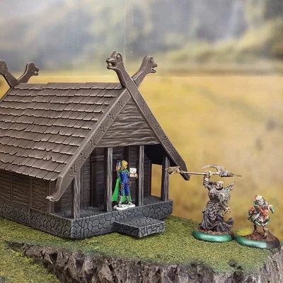Mô hình nhà Viking giả tưởng (Fantasy Viking House)