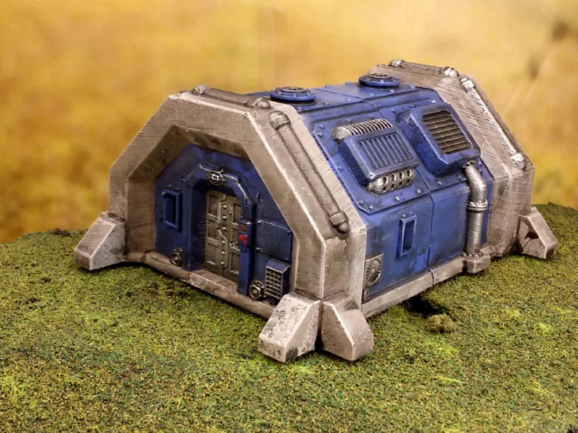 Sci-fi barracks bunker 28mm (Boong-ke doanh trại khoa học viễn tưởng) - Image 1
