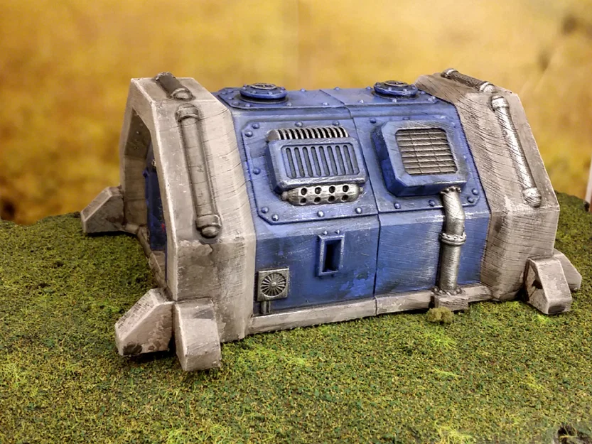 Sci-fi barracks bunker 28mm (Boong-ke doanh trại khoa học viễn tưởng) - Image 2