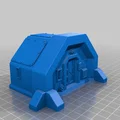 Sci-fi barracks bunker 28mm (Boong-ke doanh trại khoa học viễn tưởng) - Thumbnail 4