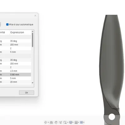 Mô hình cánh quạt Drone tùy chỉnh (Parametric) cho Fusion 360