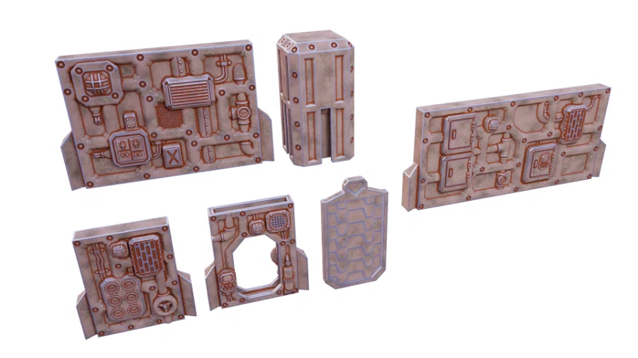 Mẫu thử miễn phí: Vách tàu không gian người lùn (Space dwarf starship walls) - Image 1