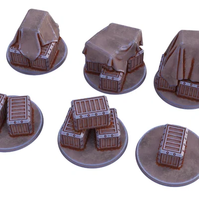 Các mẫu thùng container Scifi cho dự án Space Dwarf