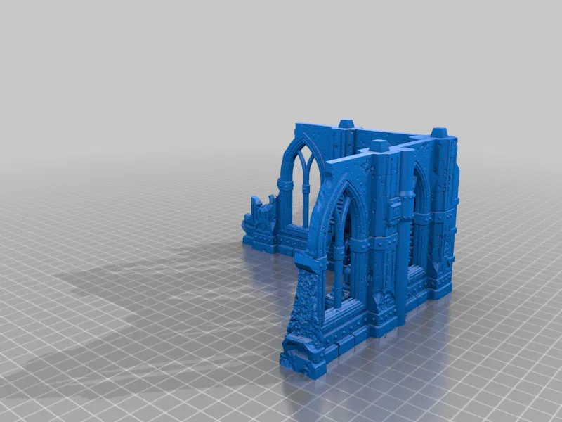 Mô hình thành phố đổ nát Gothic sci-fi - Image 2