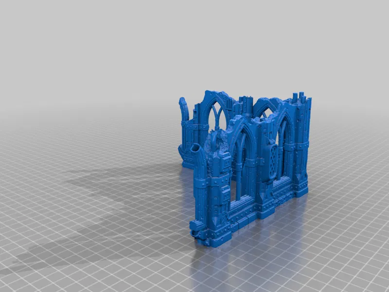 Mô hình thành phố đổ nát Gothic sci-fi - Image 3