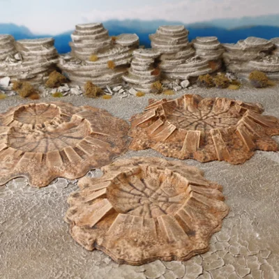Các mẫu hố bom Battlefield craters cho sa bàn
