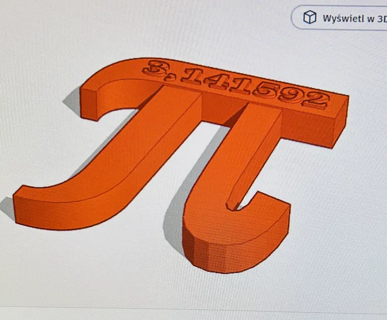 Mô hình trang trí biểu tượng số Pi 3D độc đáo cho bàn làm việc - Image 1