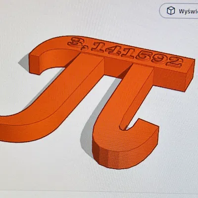 Mô hình trang trí biểu tượng số Pi 3D độc đáo cho bàn làm việc