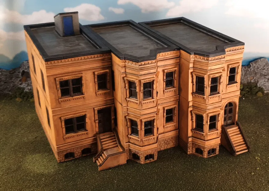 Mô hình tòa nhà New York Brownstone lắp ghép - Image 1