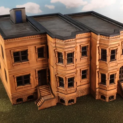 Mô hình tòa nhà New York Brownstone lắp ghép