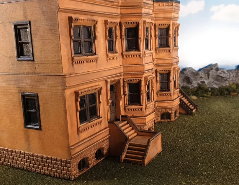 Mô hình tòa nhà New York Brownstone lắp ghép - Image 3