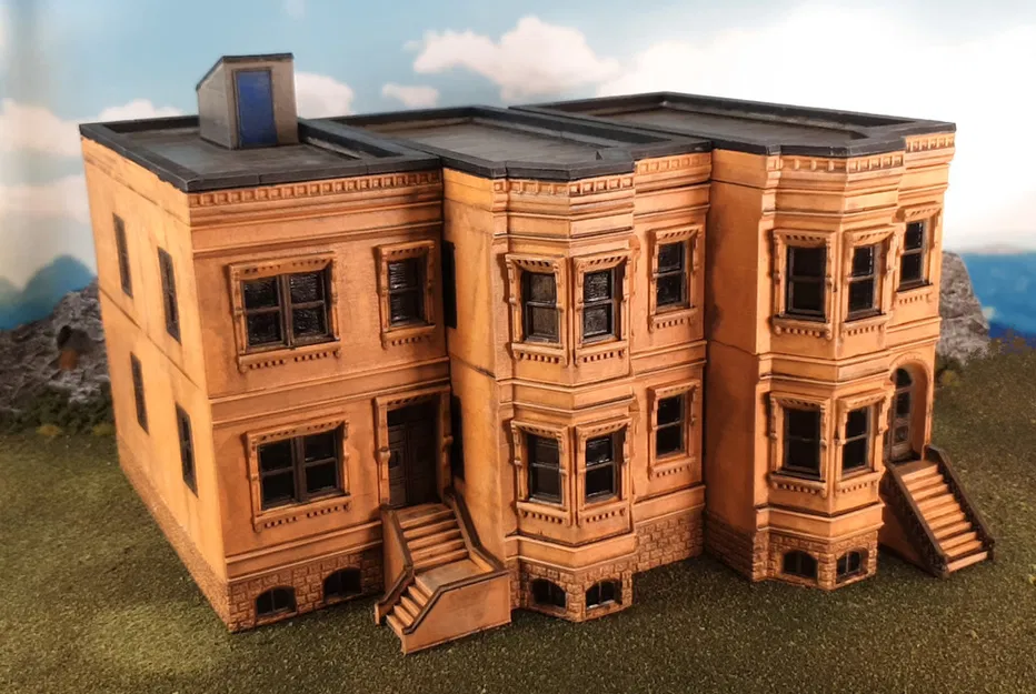 Mô hình tòa nhà New York Brownstone lắp ghép - Image 4