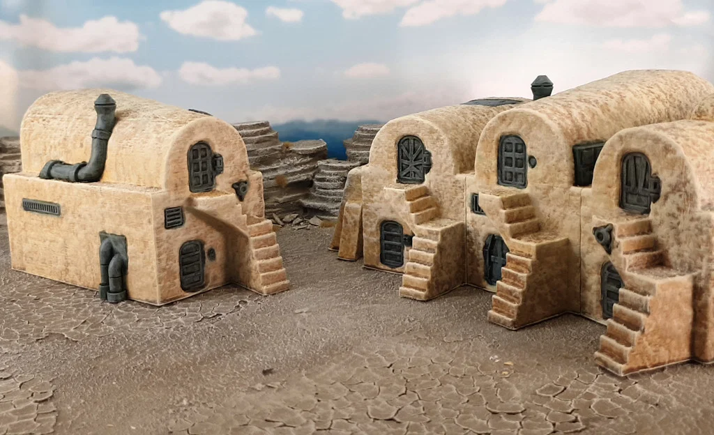 Mô hình làng sci-fi sa mạc - Image 4