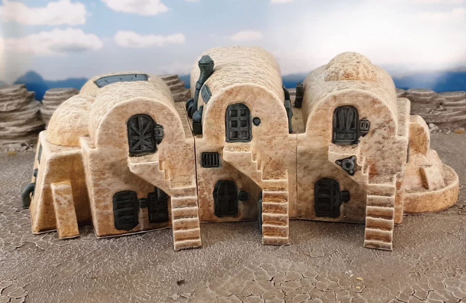 Mô hình làng sci-fi sa mạc - Image 5