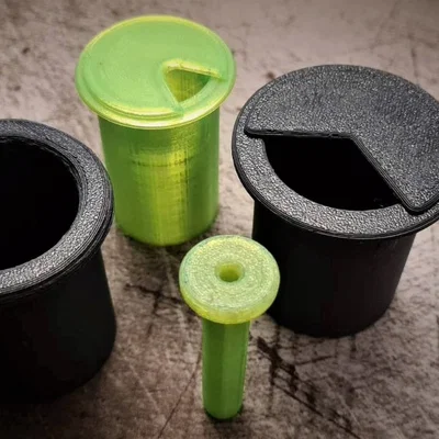 "Tube Thingy" - Ống luồn dây, sợi nhựa đa năng, tùy chỉnh thông số (kèm nắp tùy chọn)