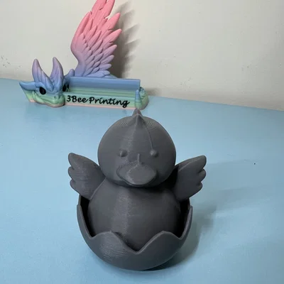Mô hình chú gà con nở từ trứng (Easter Chicken & Egg) in 3D cực xinh