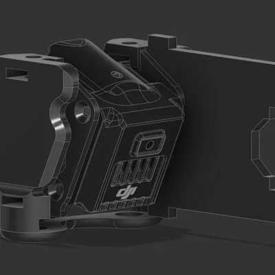 Ngàm gắn camera DJI O4 Pro cho khung drone OG Apex (TPU Mount)