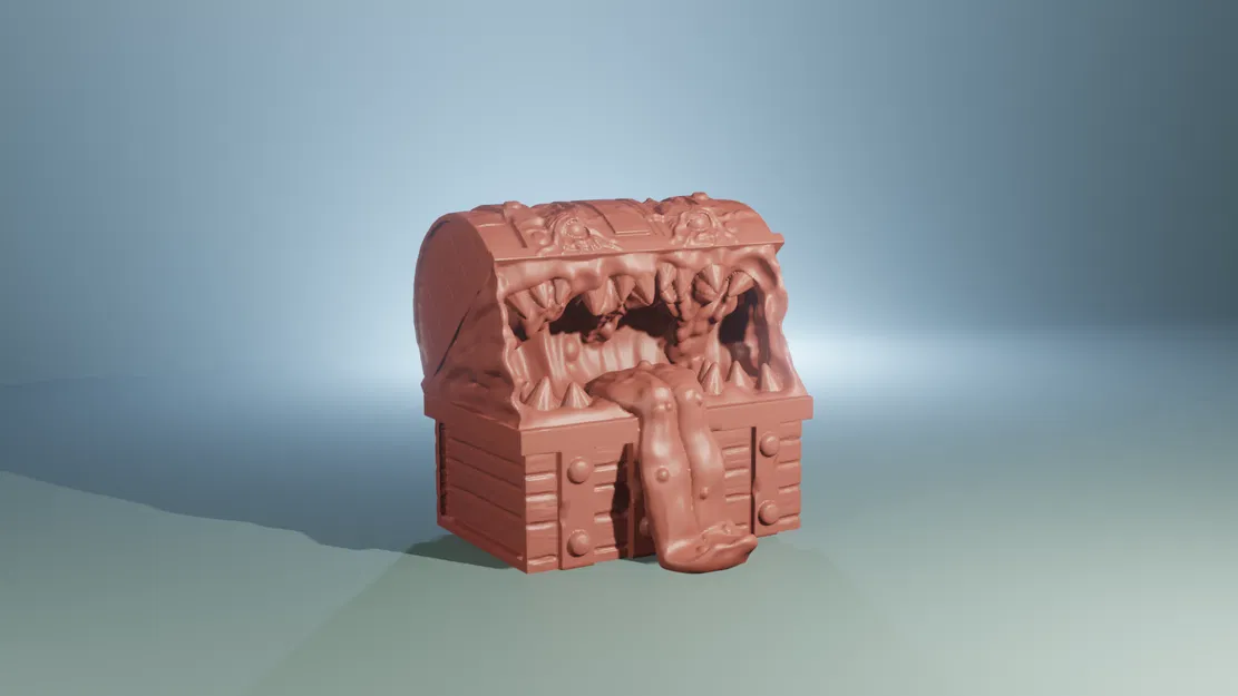 Mimic Chest - Mô hình D&D (Hỗ trợ in không cần support/FDM) - Image 1