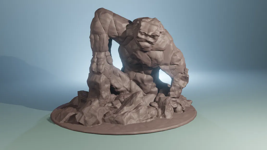 Earth Elemental - Mô hình D&D (Hỗ trợ in FDM/Không cần support) - Image 1
