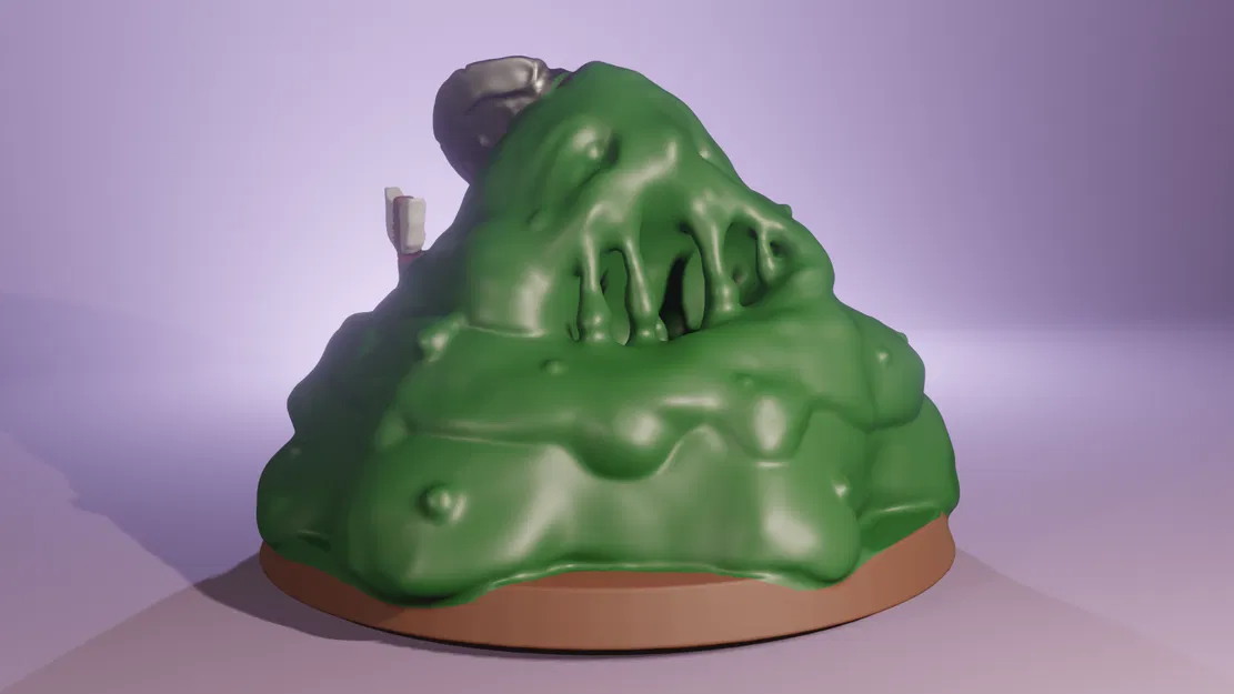 Ooze - Mô hình thu nhỏ D&D (Không cần support/Thân thiện với máy in FDM) - Image 1