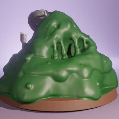 Ooze - Mô hình thu nhỏ D&D (Không cần support/Thân thiện với máy in FDM)