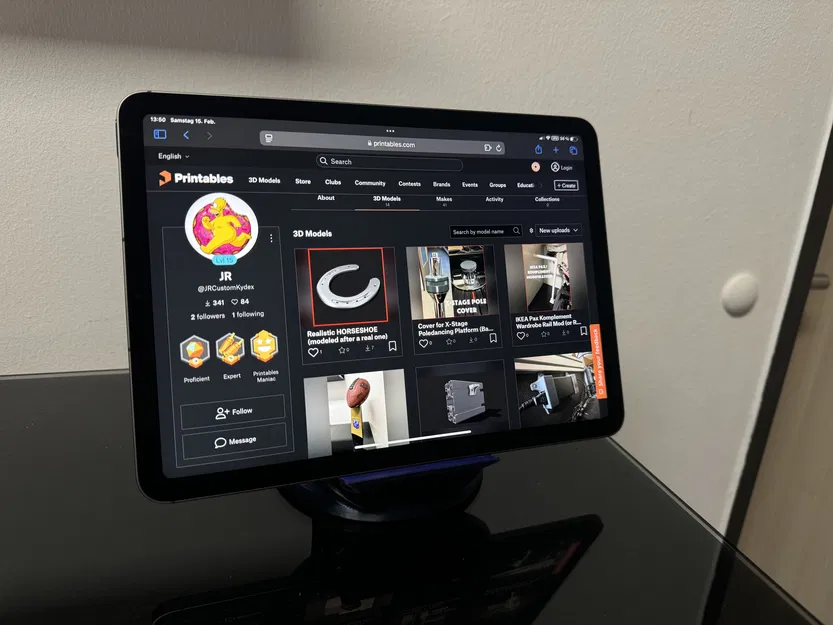 Đế giữ điện thoại và máy tính bảng hình móng ngựa - Image 3