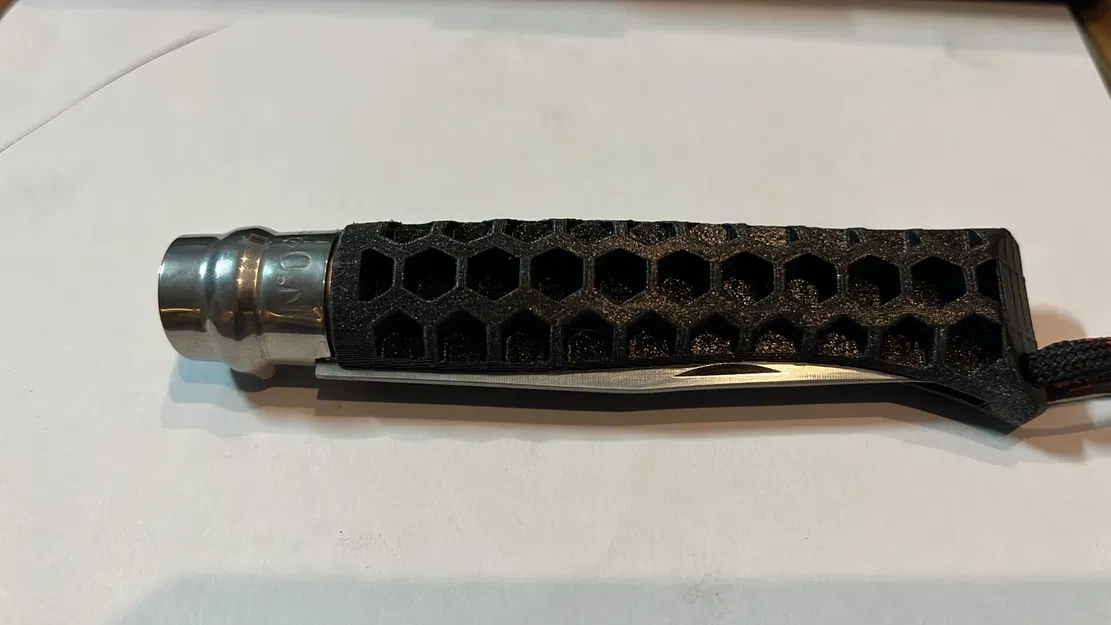 Cán dao Opinel n8 họa tiết tổ ong - Tùy biến dao 3D cực chất - Image 1