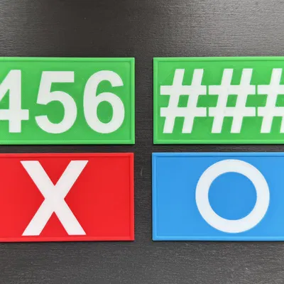 Bộ Thẻ Số Và Biểu Tượng Squid Game In 3D (Tùy Chỉnh Linh Hoạt)