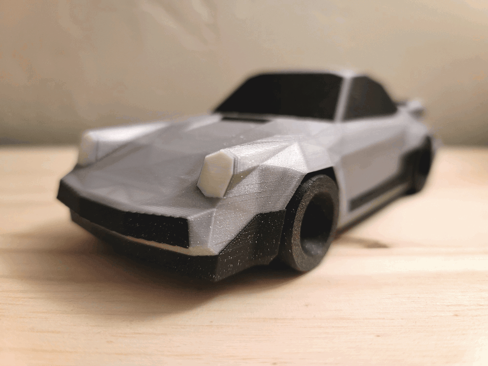 Phiên bản làm mới - Mô hình xe Low Poly Porsche 911 Turbo - Thumbnail 9