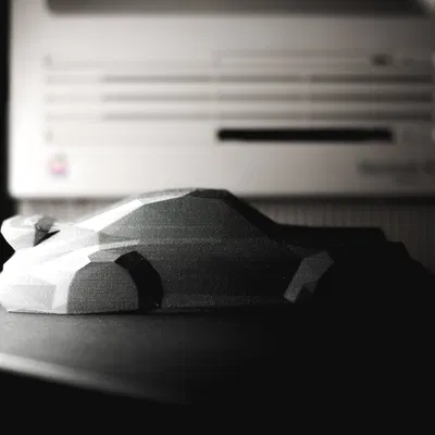 Mô hình Porsche 911 Turbo Low Poly của Turtleman với hốc bánh được đắp đầy