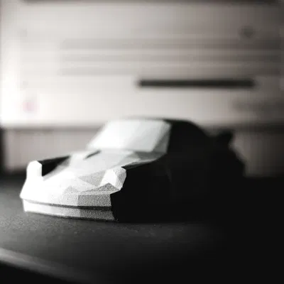 Mô hình Porsche 911 Turbo Low Poly của Turtleman với hốc bánh được đắp đầy