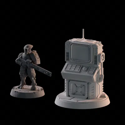 Mô hình Terminal làm vật đánh dấu mục tiêu cho boardgame