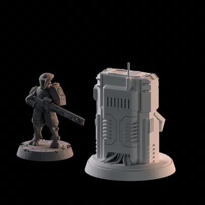 Mô hình Terminal làm vật đánh dấu mục tiêu cho boardgame