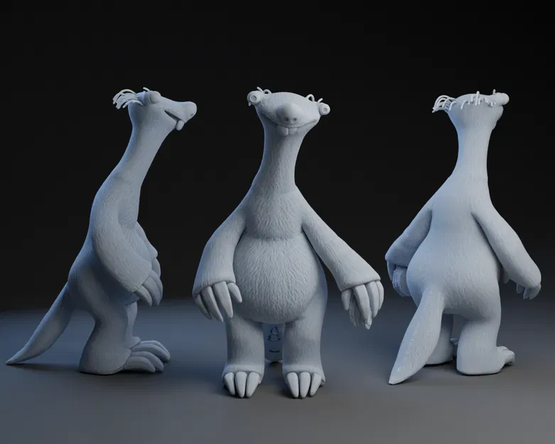 Mô hình 3D chú lười Sid trong Ice Age để bàn cực dễ thương - Image 1