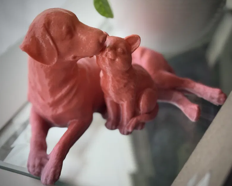 Mô hình Chó và Mèo đang ôm nhau - Image 3