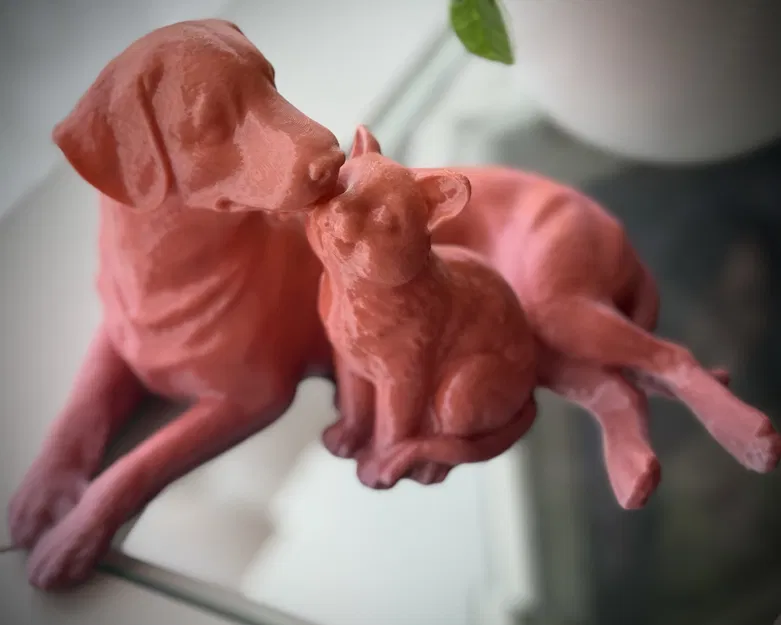 Mô hình Chó và Mèo đang ôm nhau - Image 5