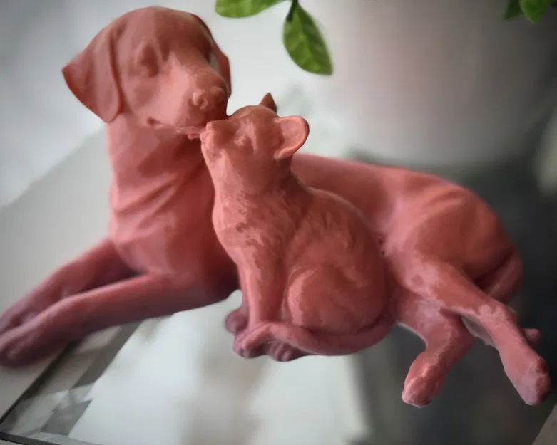 Mô hình Chó và Mèo đang ôm nhau - Image 6