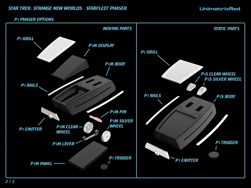 Star Trek: SNW Phaser - Mô hình súng in 3D chi tiết - Image 3