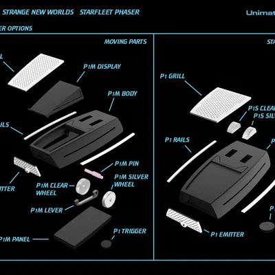 Star Trek: SNW Phaser - Mô hình súng in 3D chi tiết