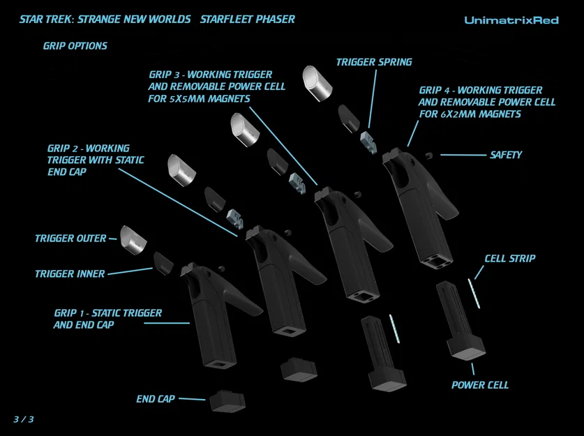 Star Trek: SNW Phaser - Mô hình súng in 3D chi tiết - Image 4