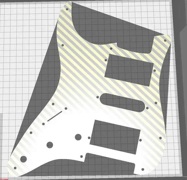Mẫu pickguard HSH cho Fender Stratocaster in 3D chất lượng cao - Image 1