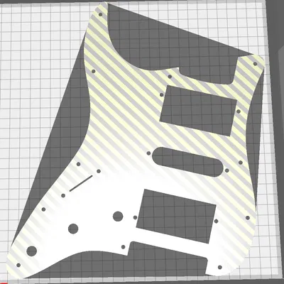 Mẫu pickguard HSH cho Fender Stratocaster in 3D chất lượng cao
