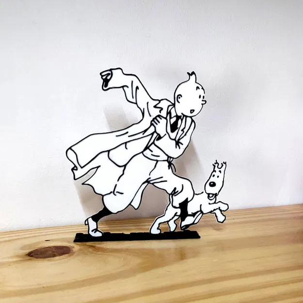Mô hình trang trí Tintin phong cách truyện tranh - Image 1