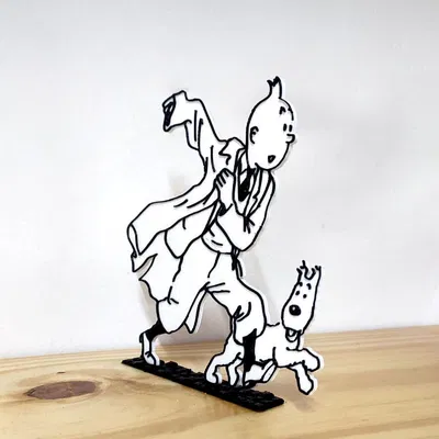 Mô hình trang trí Tintin phong cách truyện tranh