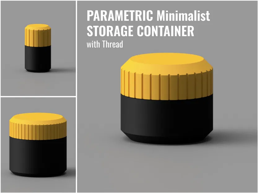 Hộp Đựng Đồ Tối Giản Parametric Có Ren - Image 1