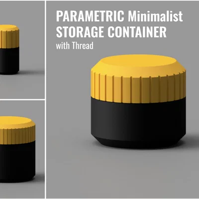 Hộp Đựng Đồ Tối Giản Parametric Có Ren